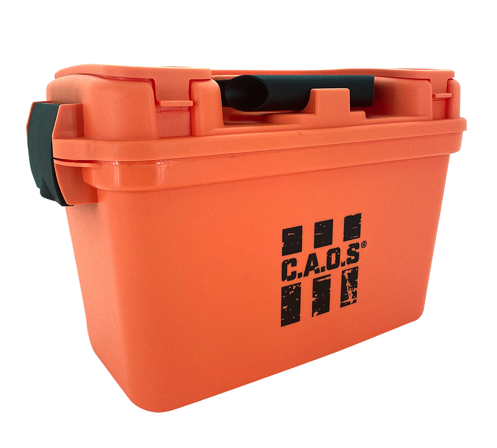 CAOS STORAGE CARRY BOX PLASTIC (ORANGE) 38 X 19 X 24CM 4×4 Queensland